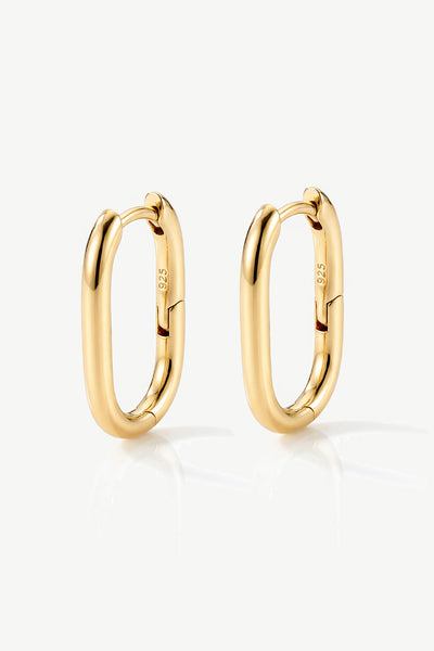 Gold - Small Oval Hoop Earrings by MUCHV