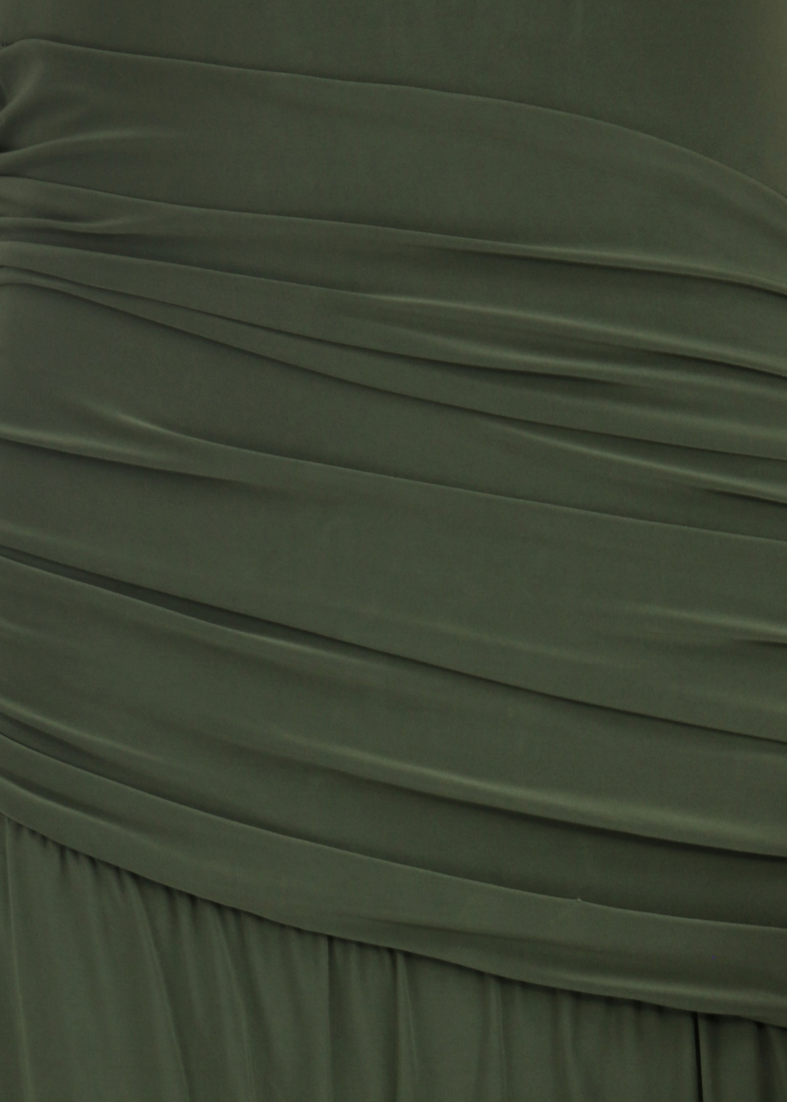 Ruched Slim Fit Jersey Sleeveless Midi Dress AV-IMD2458KH