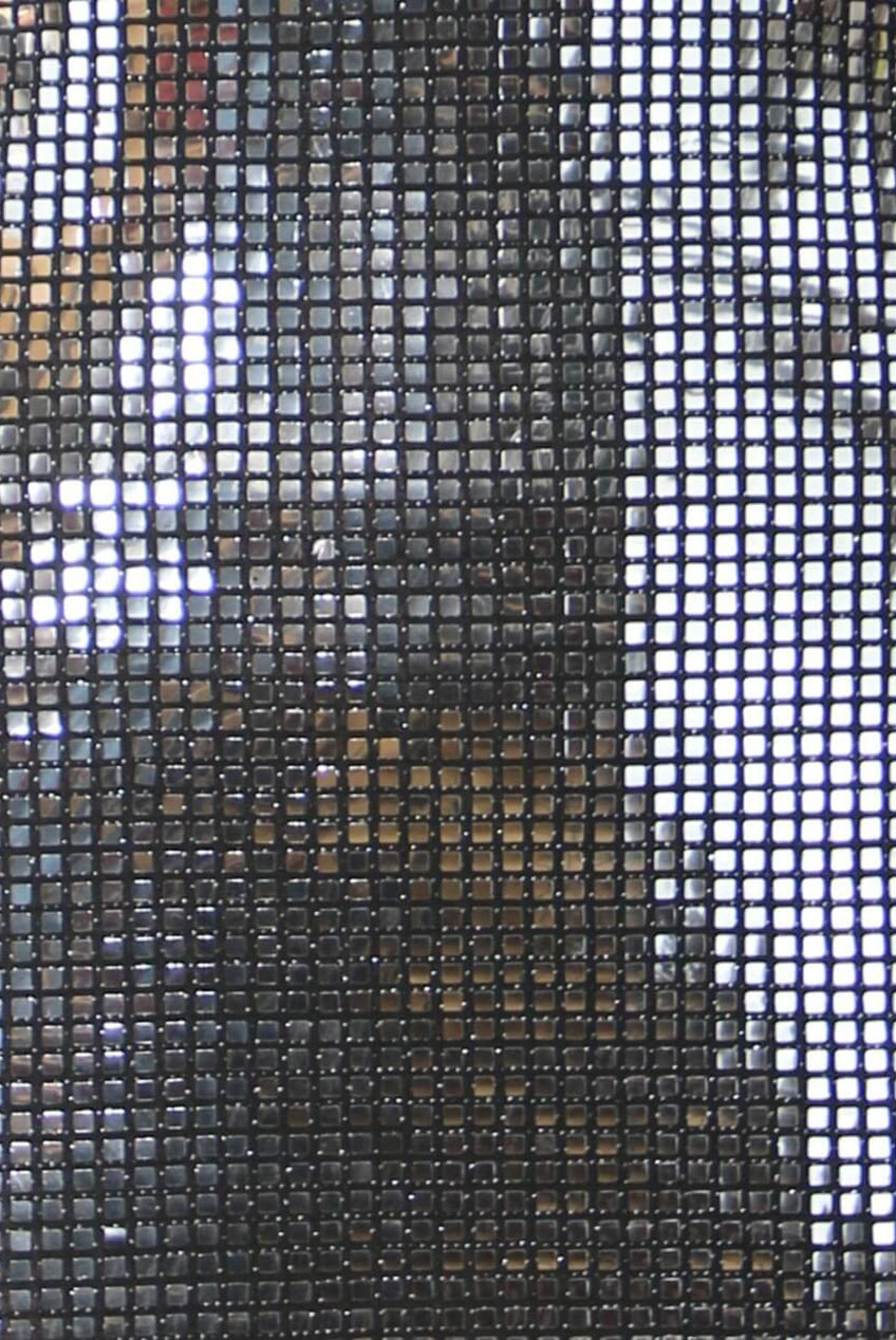 Silver Metallic Sequin Long Sleeve Bodycon Mini Dress AV-KH-495BLK