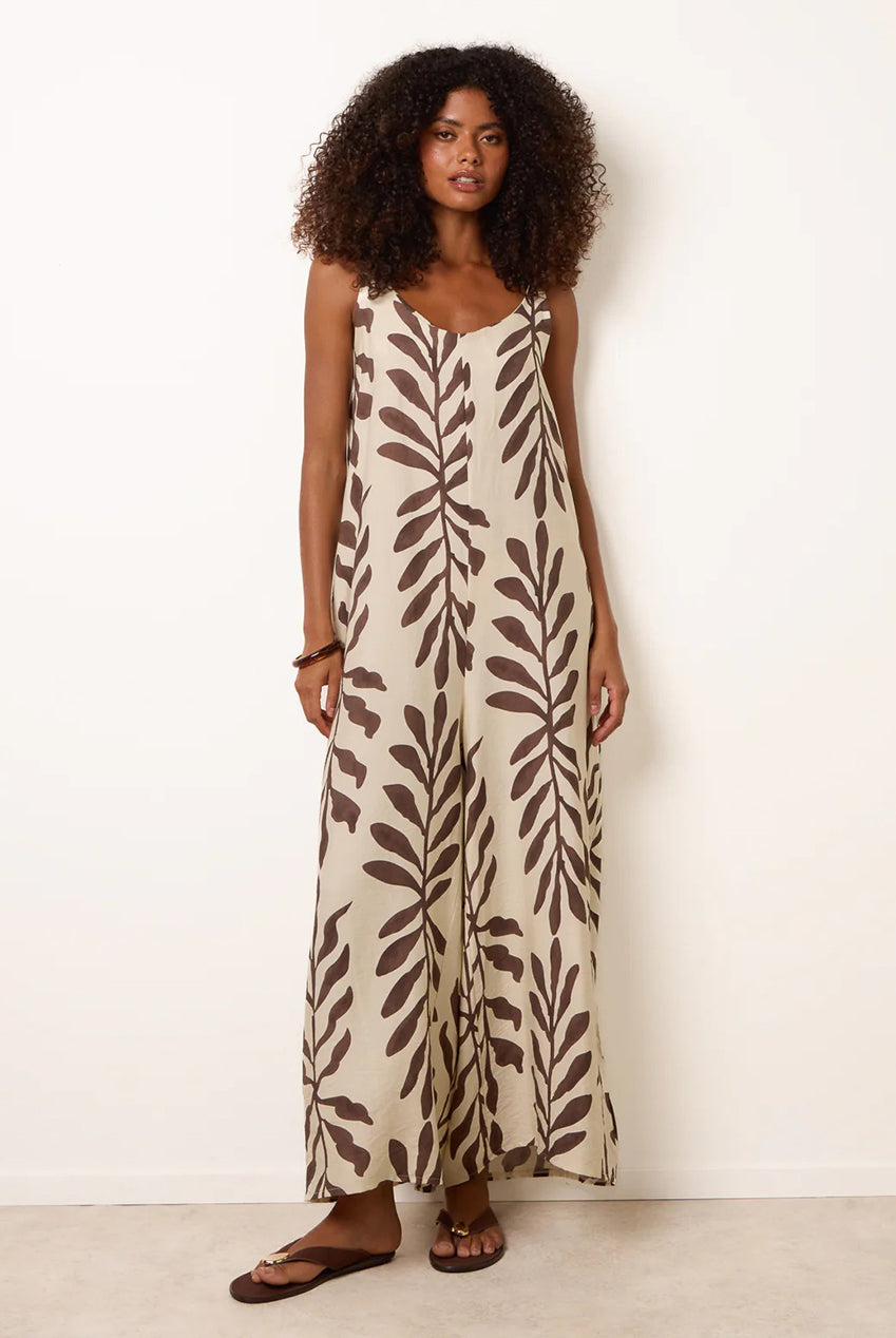 Jumpsuit With Floral & Leaf Print SS26011B370
