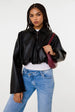 Faux Leather Puffball Jacket by Pink Vanilla