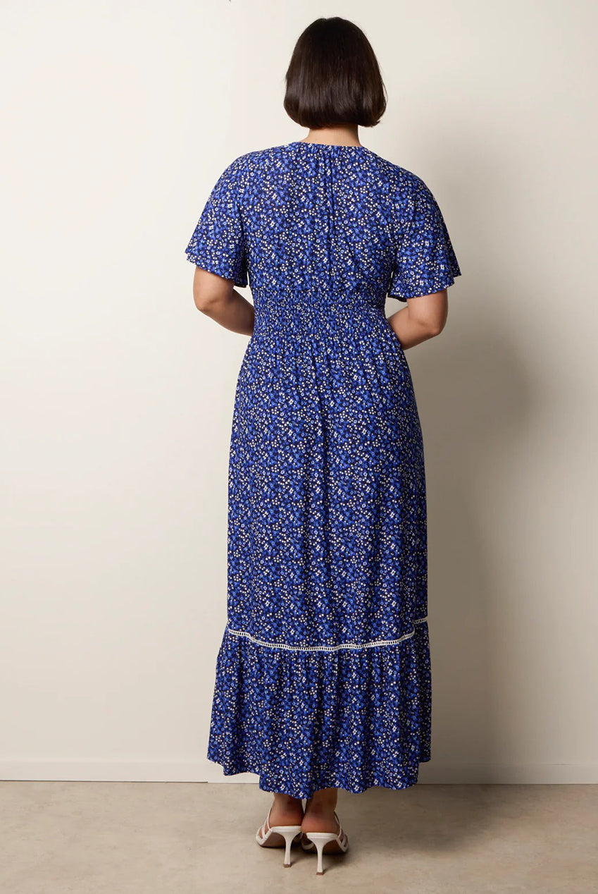 Ditsy Floral Button Front Raglan Trim Dress SS26045B402