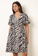 Coconut Button Shirred Waist Dress by Blue Vanilla