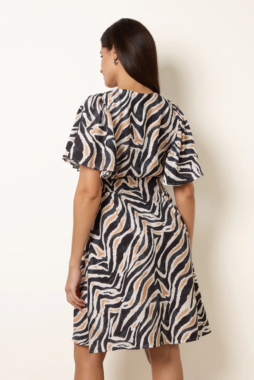 Coconut Button Shirred Waist Dress SS26041B091