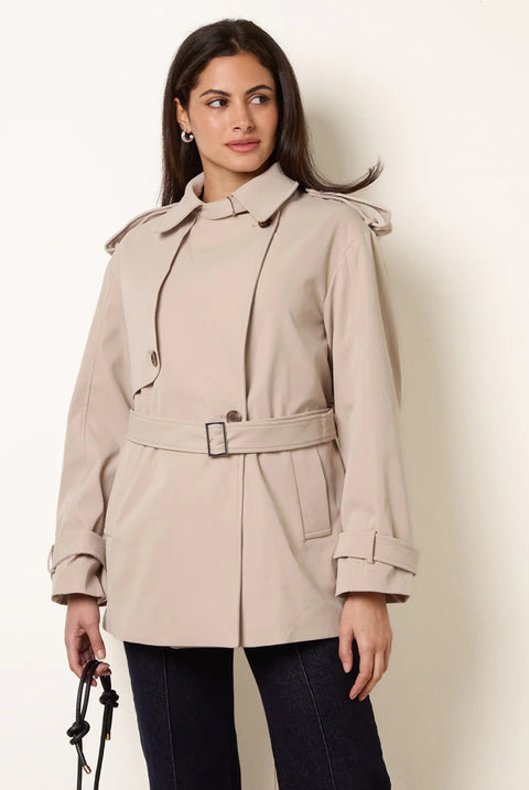 Short Trench Coat by Blue Vanilla