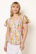 Floral Peplum Top by Blue Vanilla