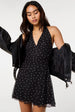 Halter Mini Dress In Polka Dot by Pink Vanilla