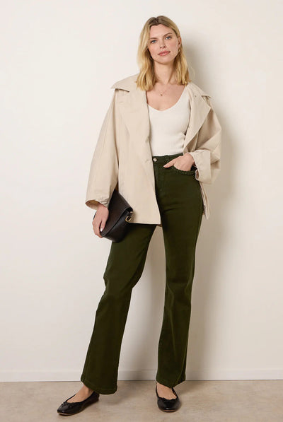 Green - Pocket Rope Stretch Jeans by Blue Vanilla