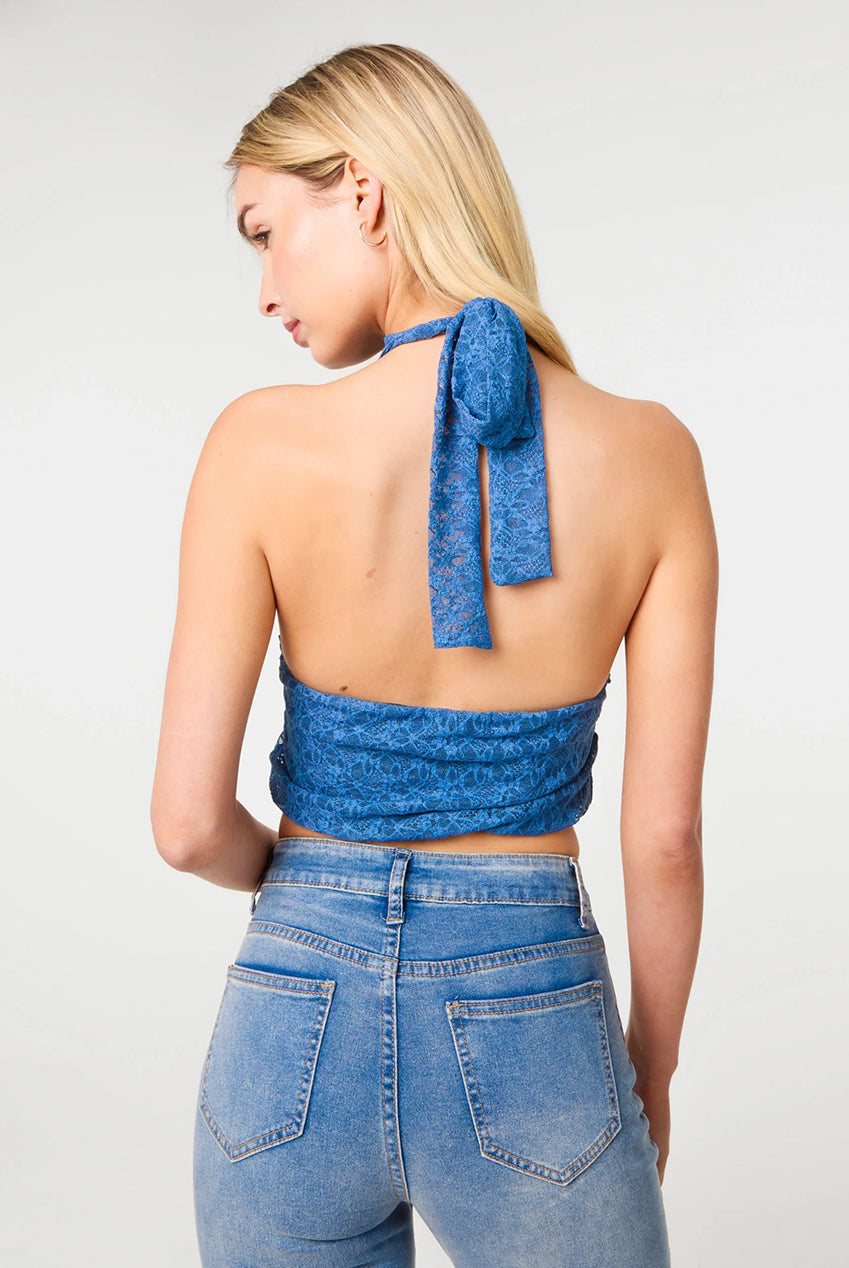 Lace Halter Neck Top SS26127P018