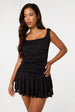 Jersey Jacquard Square Neck Mini Dress by Pink Vanilla