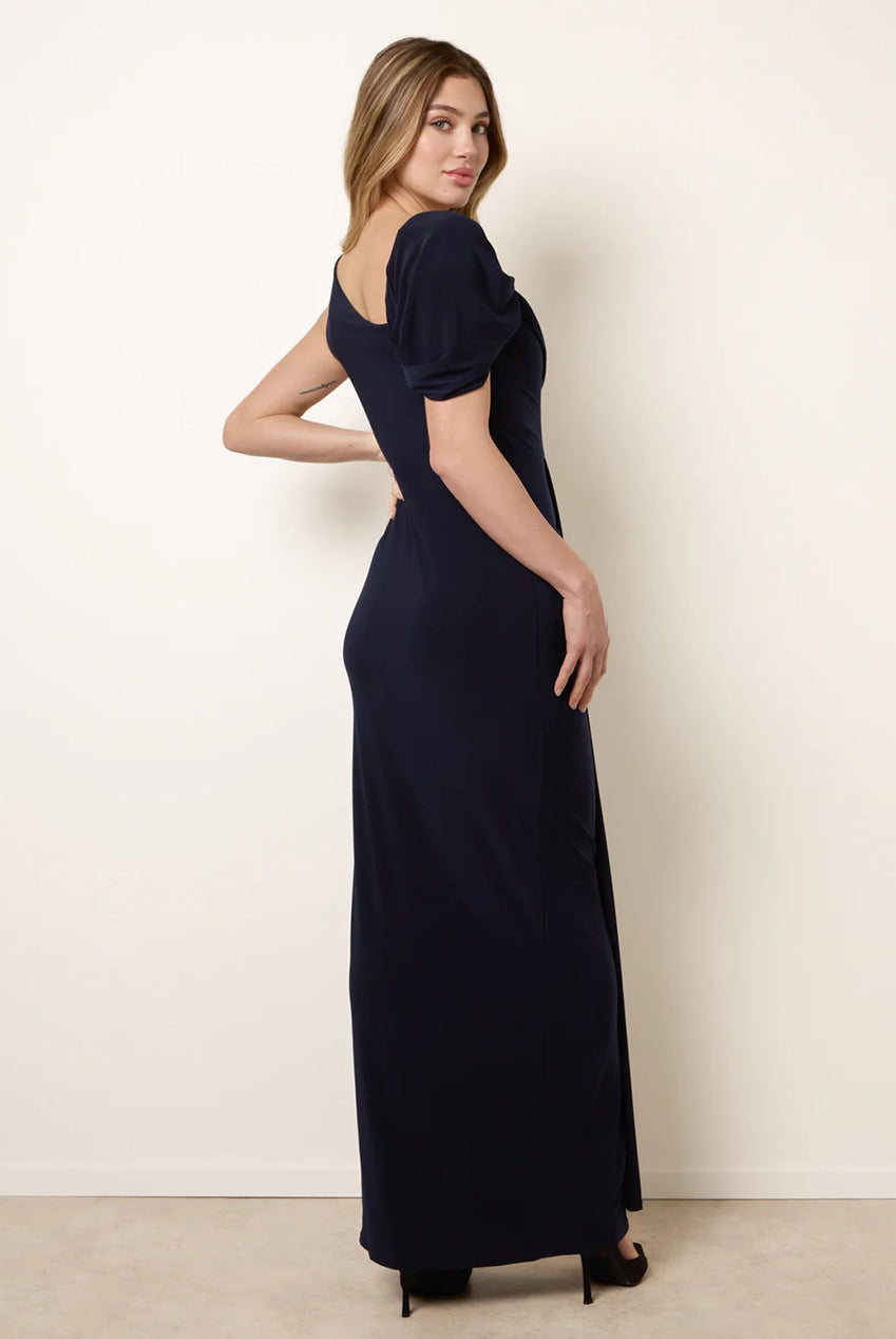 Interlock Twist Yarn Drape Detail Off Shoulder Dress SS26261B008