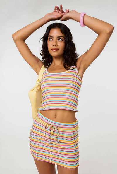 Multi - Multi Stripe Strappy Cami by Pink Vanilla
