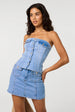 Denim Bandeau Corset by Pink Vanilla