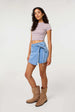 Star Diamante Wrap Denim Skort by Pink Vanilla