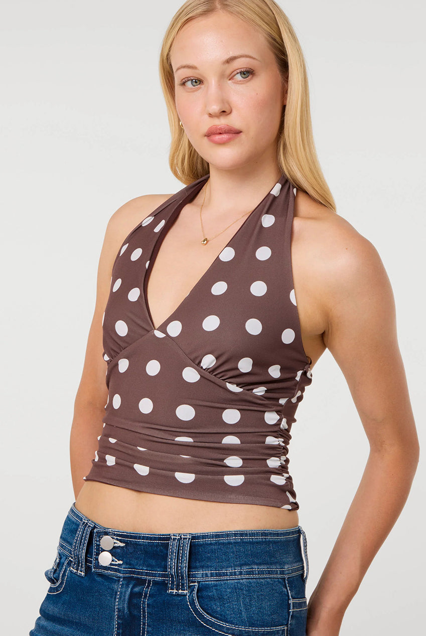 Halter Top In Polka Dot SS26355P025