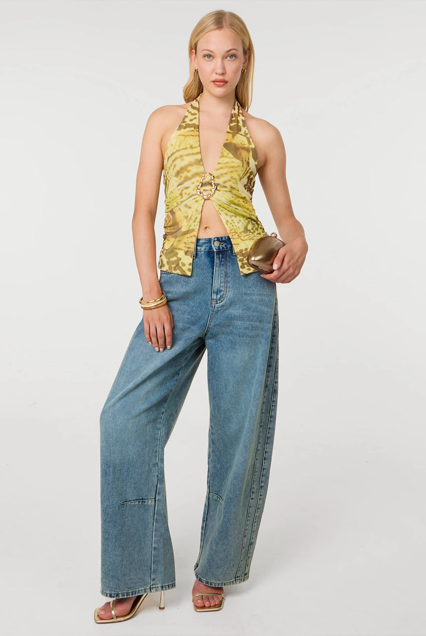 Lace Trim Halter Top SS26357P063