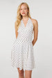 Polka Dot Slinky Halter Neck Dress by Pink Vanilla