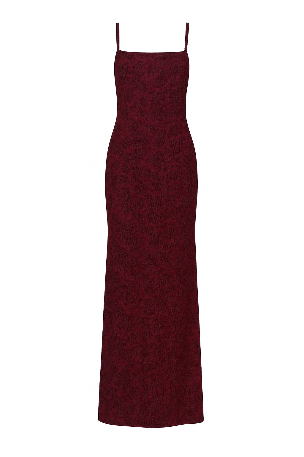 Thin Adjustable Straps Jacquard Bodycon Formal Evening Maxi Dress AV-IMD2604BLK