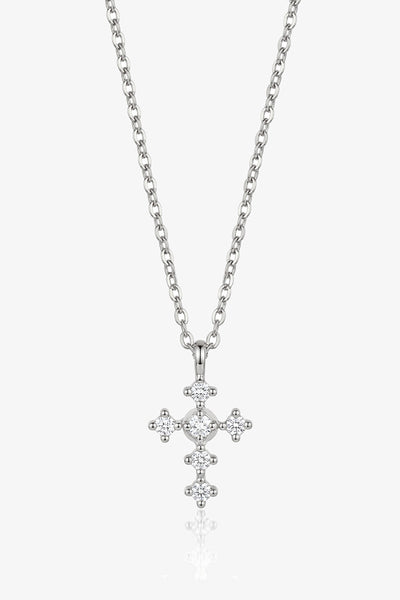 Silver - Dainty Cross Necklace by MUCHV