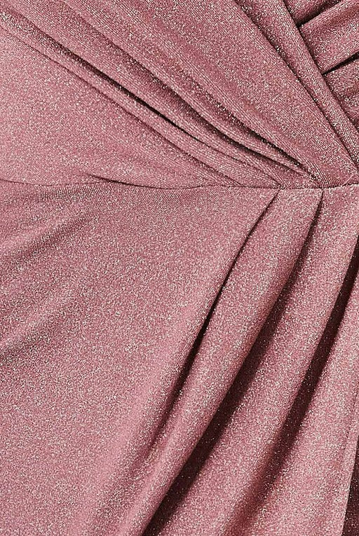 Front Crossover Lurex Split Maxi - Rose DR3314