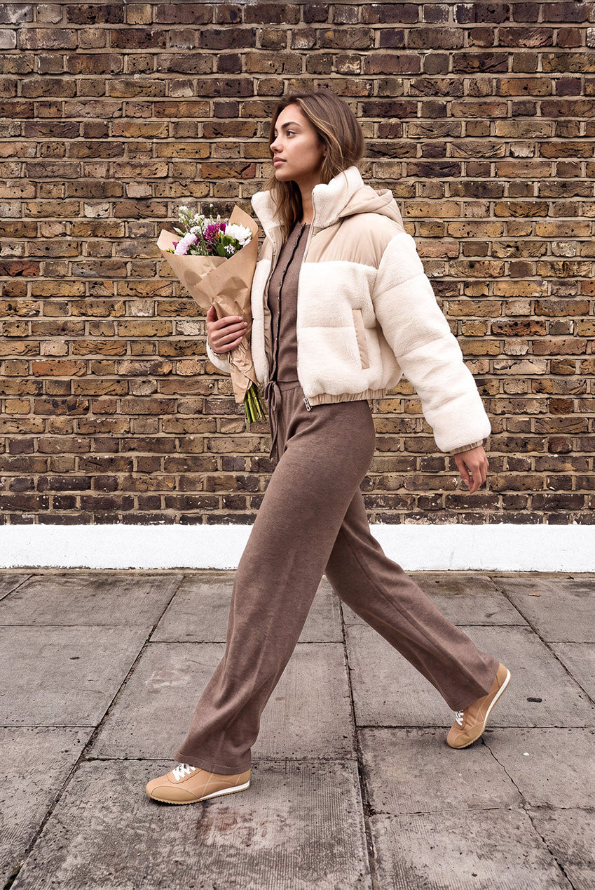 Teddy Coat With Hood SS25344P013