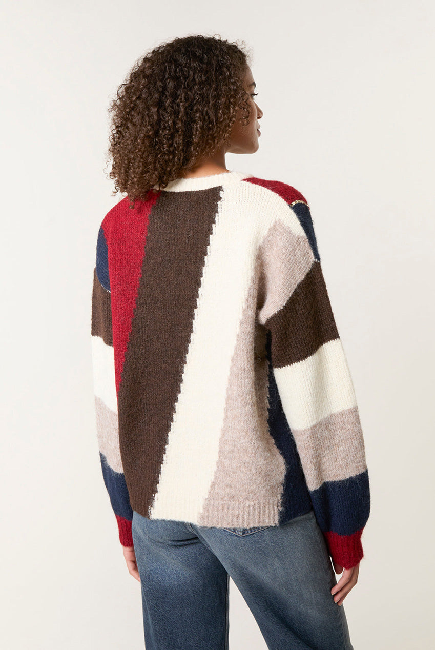 Stripe Sequin Detail Jumper WF5251BV030