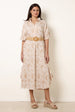 Tunic Style Button Front Dress With Paisley Embroidery by Blue Vanilla