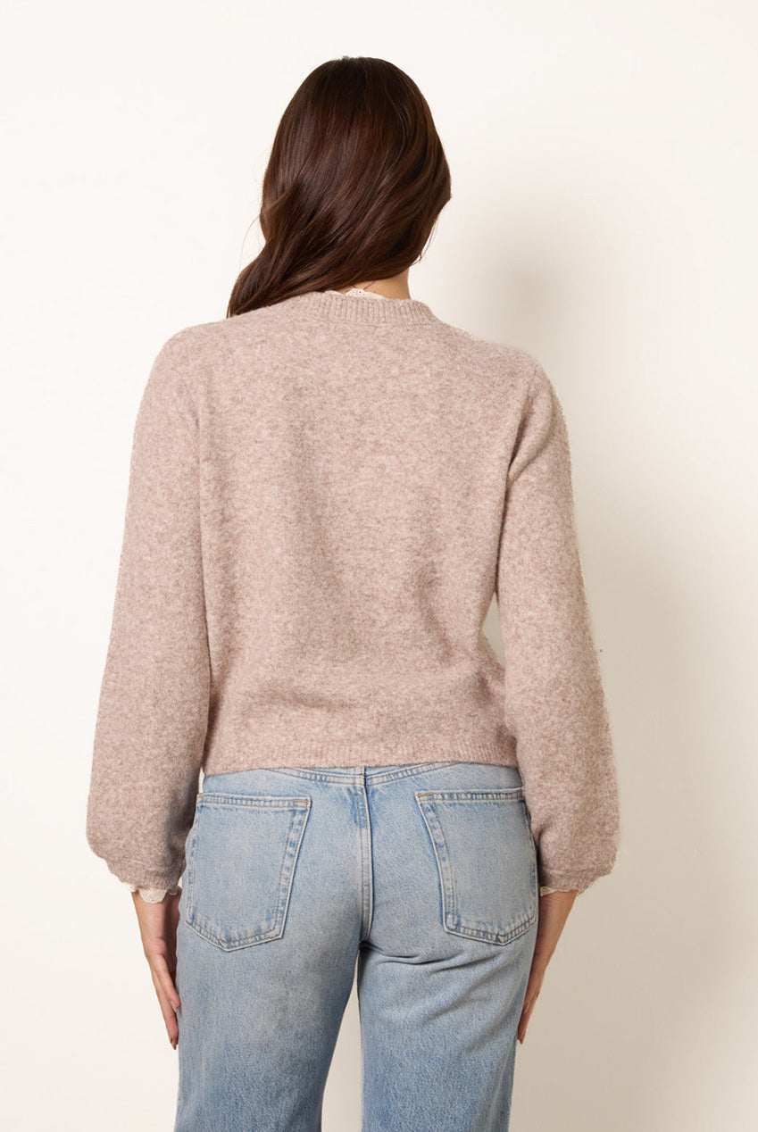 Lace Trimmed Cardigan WF5718BV052