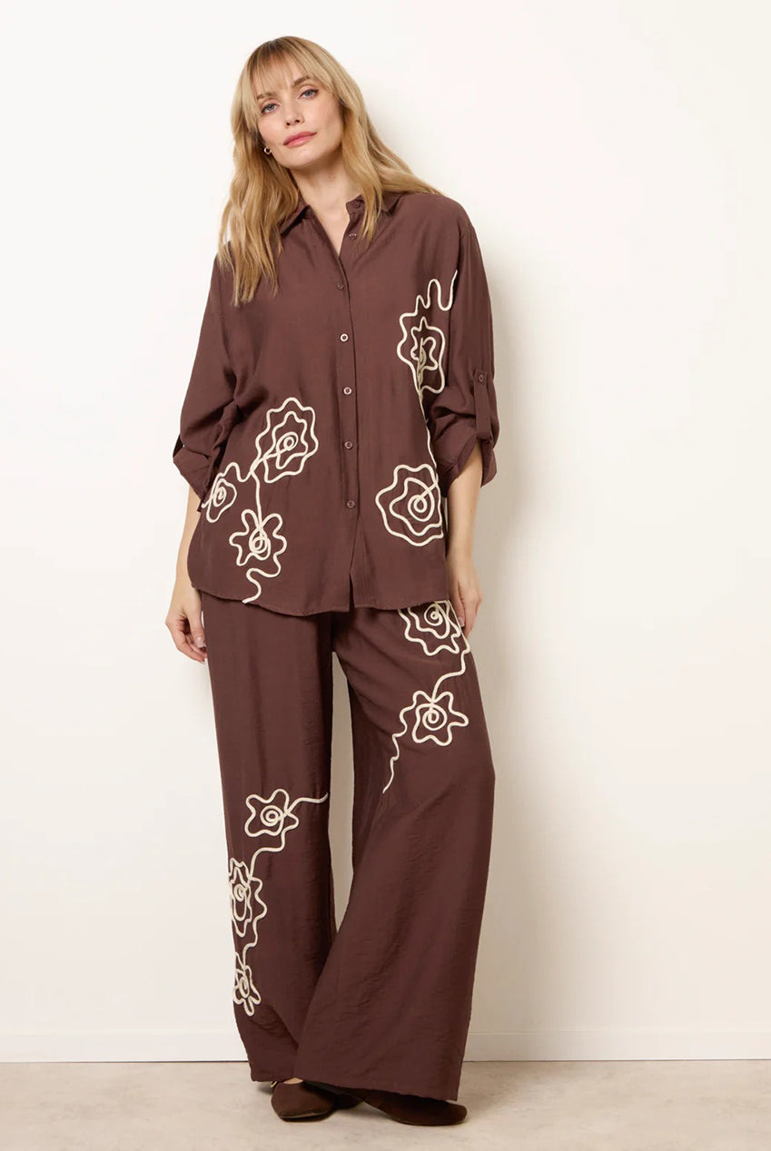Floral Embroidery Shirt WF5763BV369