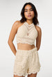 Tie Back Crochet Top by Pink Vanilla