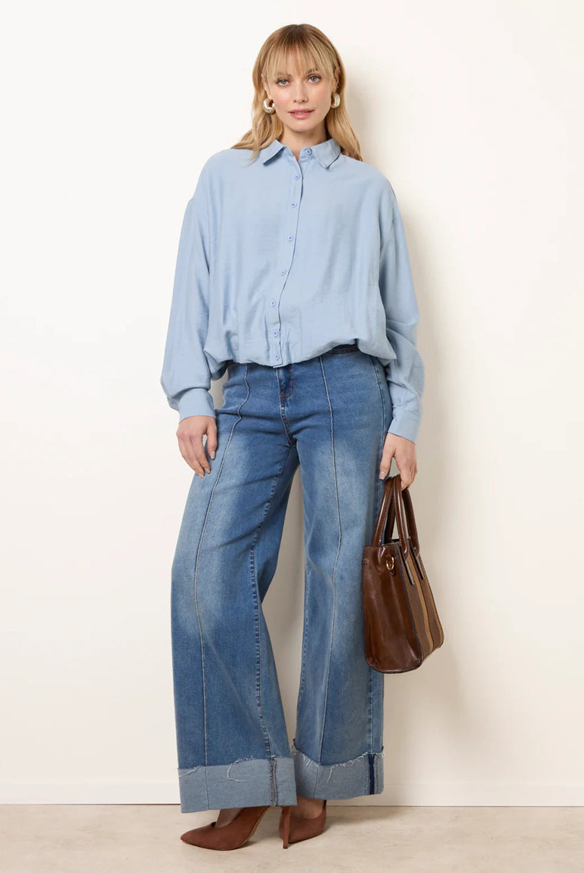 Relaxed Button-Up Shirt WF5780BV412
