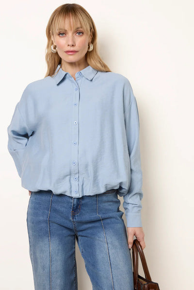 Powder Blue - Relaxed Button-Up Shirt by Blue Vanilla