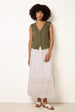 Embroidered Tiered Maxi Skirt by Blue Vanilla