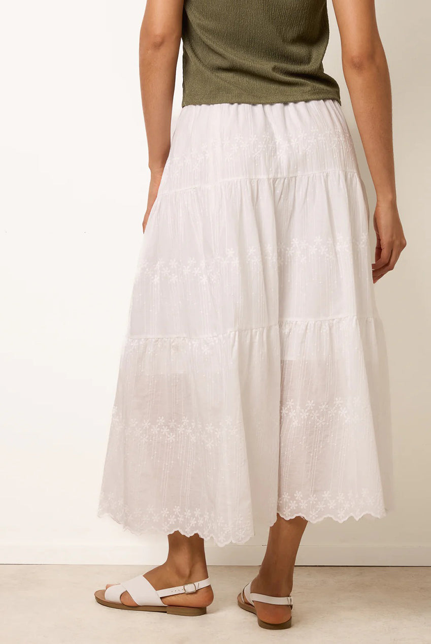 Embroidered Tiered Maxi Skirt WF5782BV006