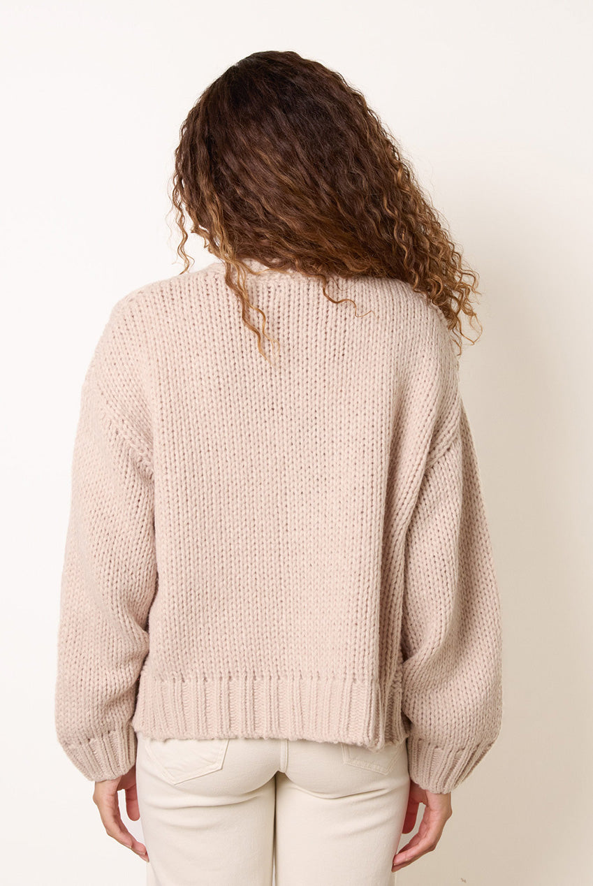 Cable Knit Flower Cardigan WF5806BV001