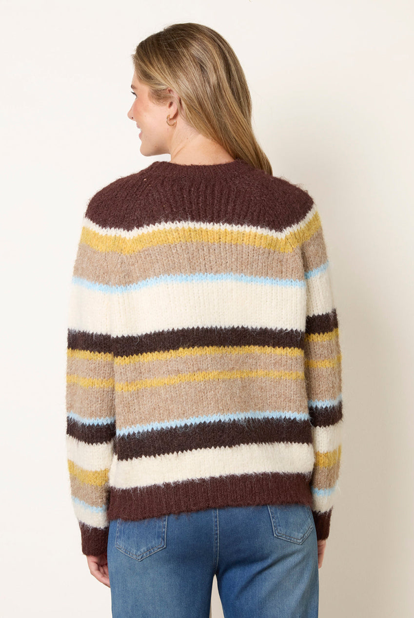 Striped Round Neck Knit Jumper WF5810BV030