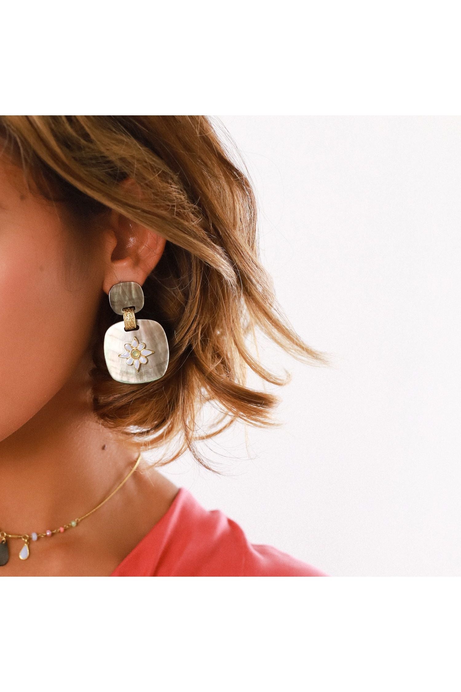Alexa *Xl Post Blacklip Earrings 12--67865