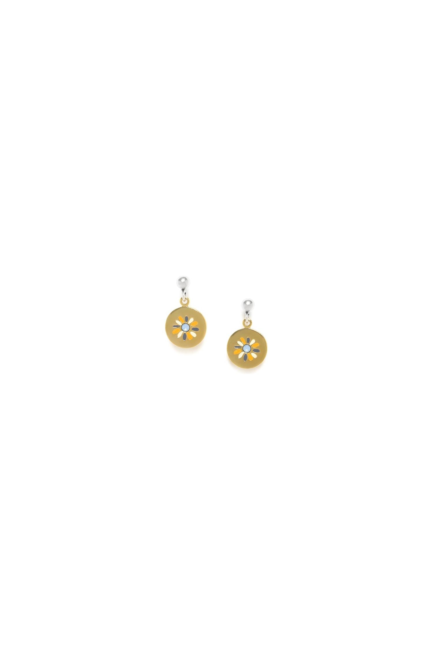 Justine Round Disc Dangle Post Earrings 12--68152