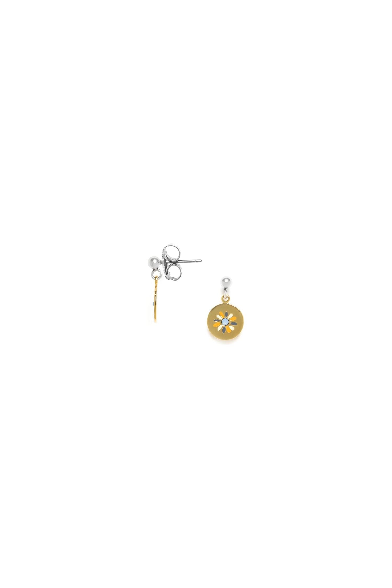 Justine Round Disc Dangle Post Earrings 12--68152