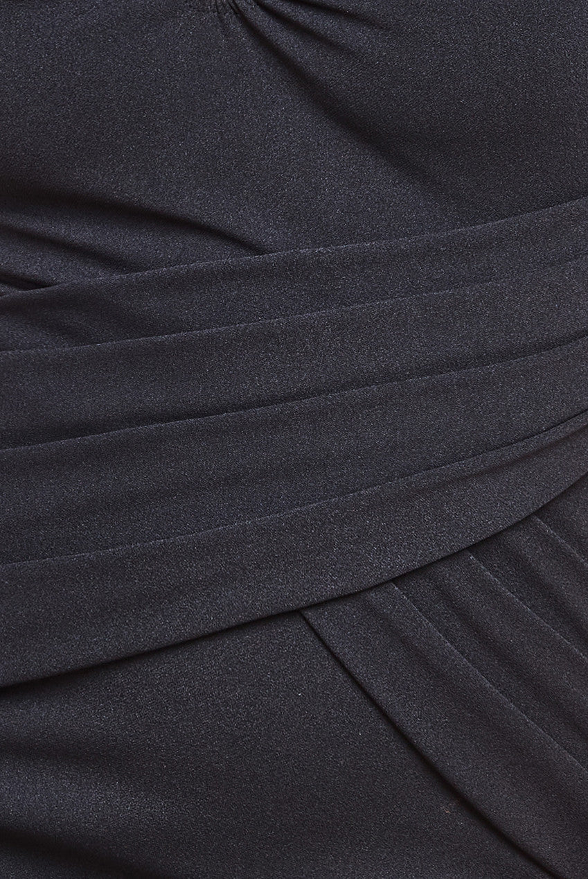 Bardot Pleated Maxi With Metal Trim Maxi Dress - Black DR4306