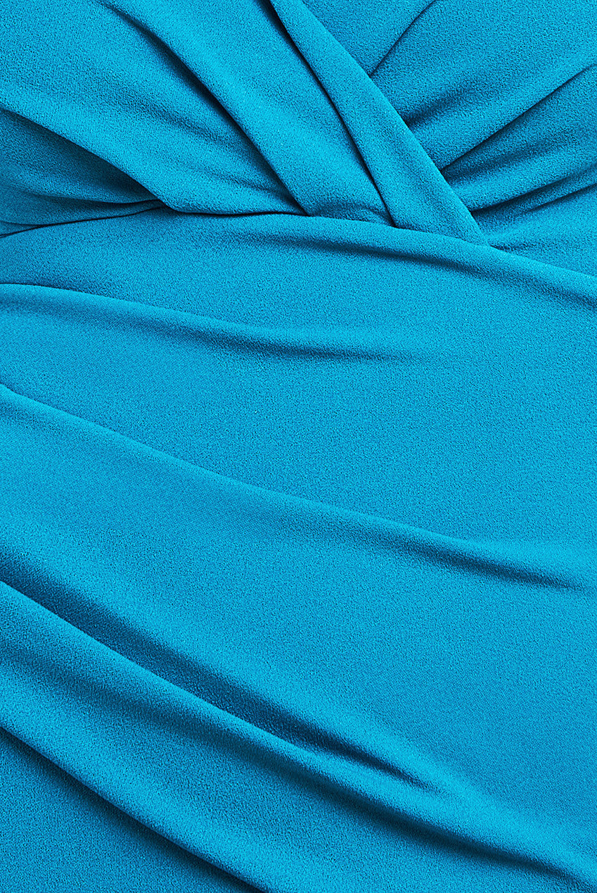 Bardot Pleated Maxi Dress - Teal Blue DR1092
