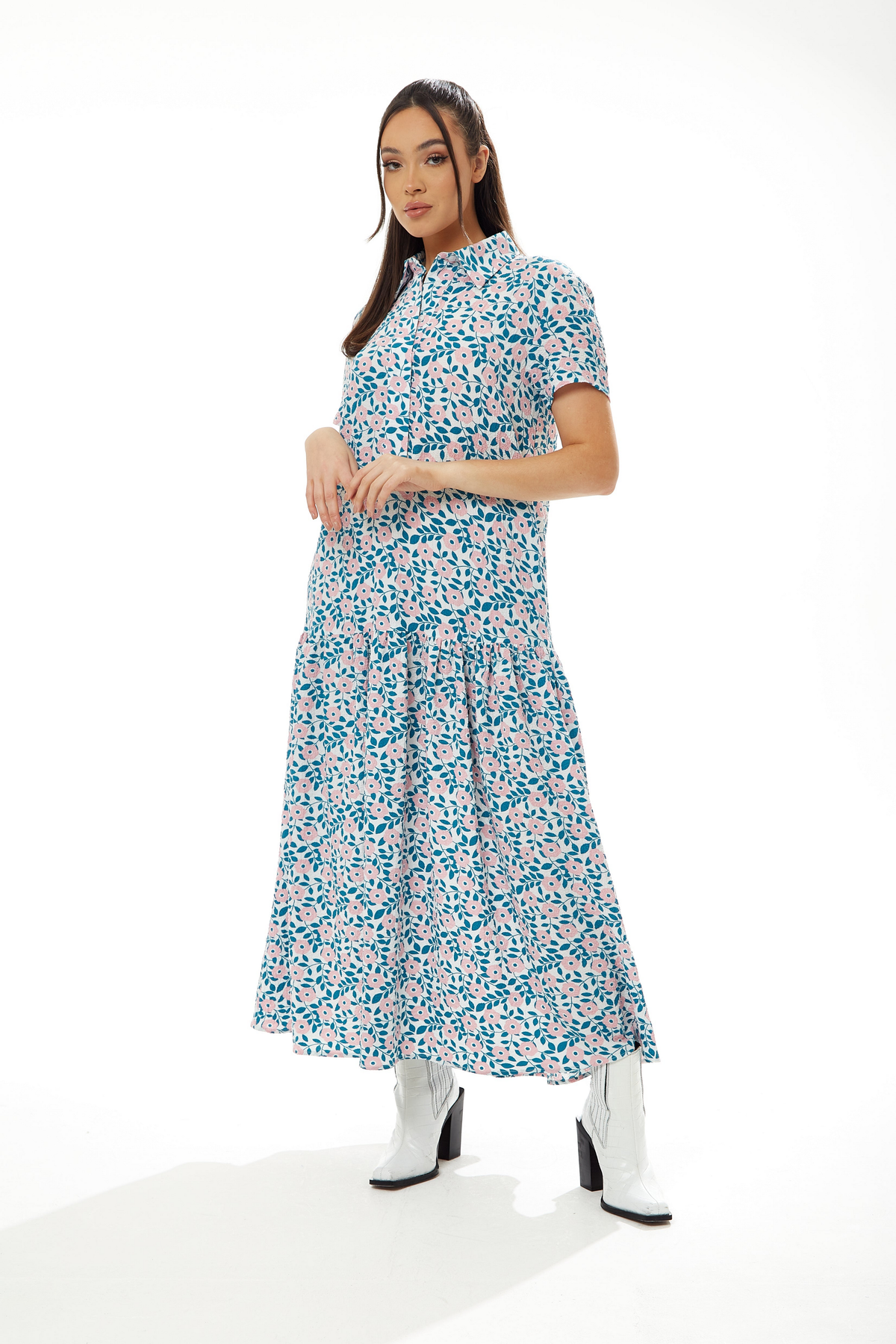 Floral Print Oversized Maxi Dress C12-LIQ22-344