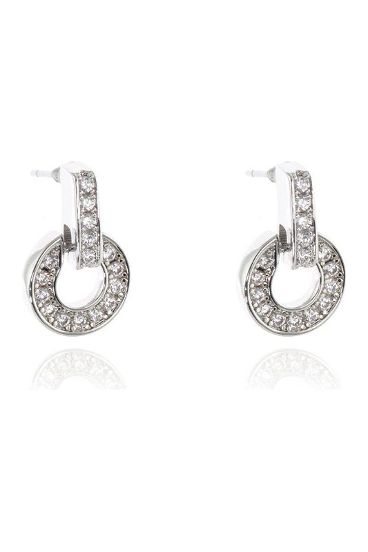 Elana Earrings Plated In Rhodium 409218R322