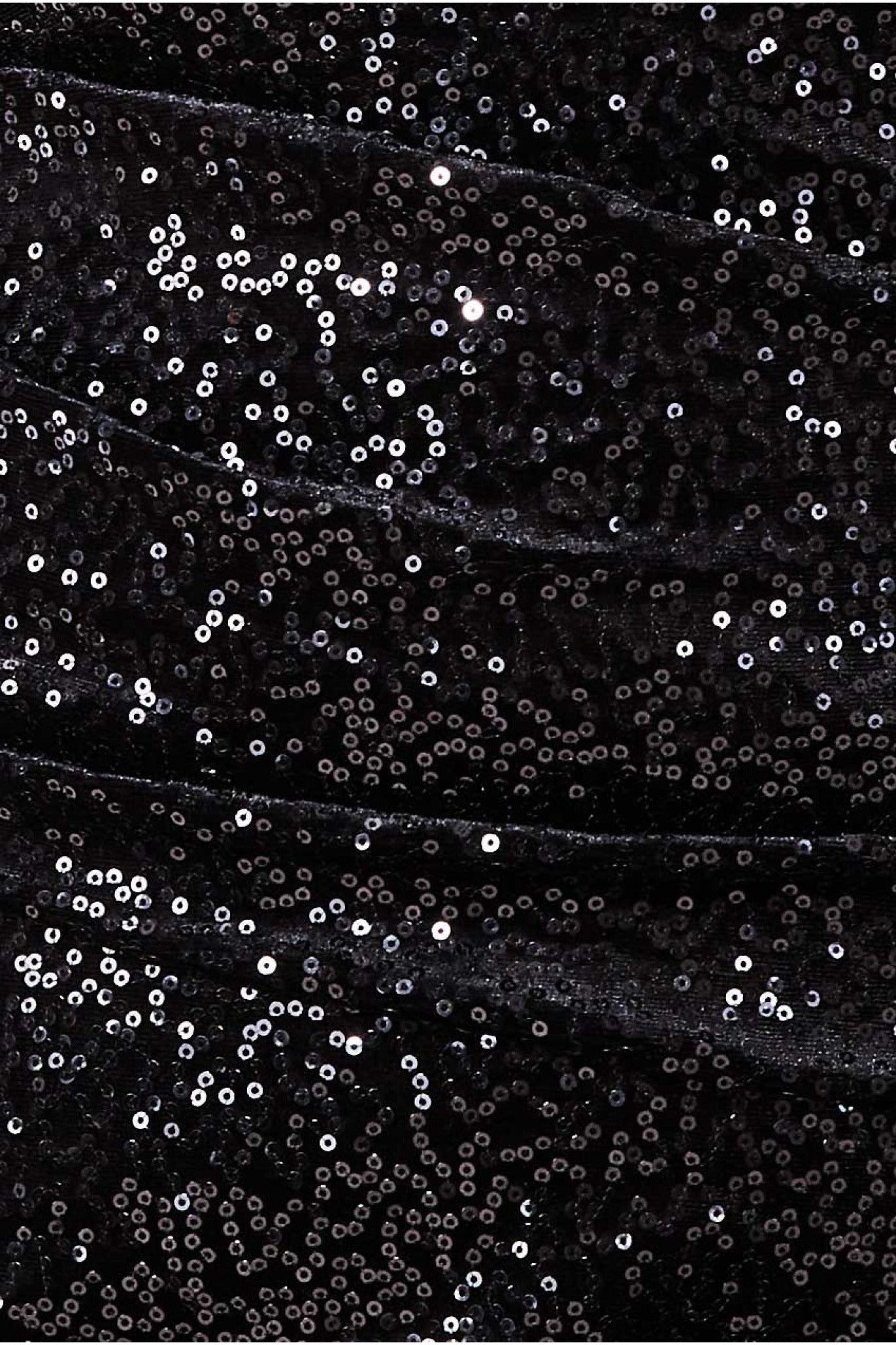 Sequin & Velvet Bardot Maxi Dress - Black