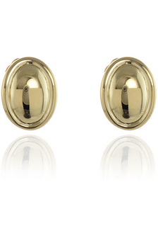 Cachet Vega Polished Clip-On Earrings 18ct Gold Plated JWB London