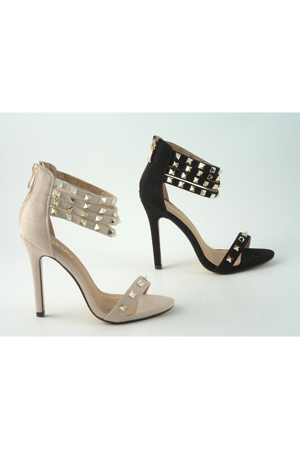 Rockstar Studded Strap Heeled Sandal 170510