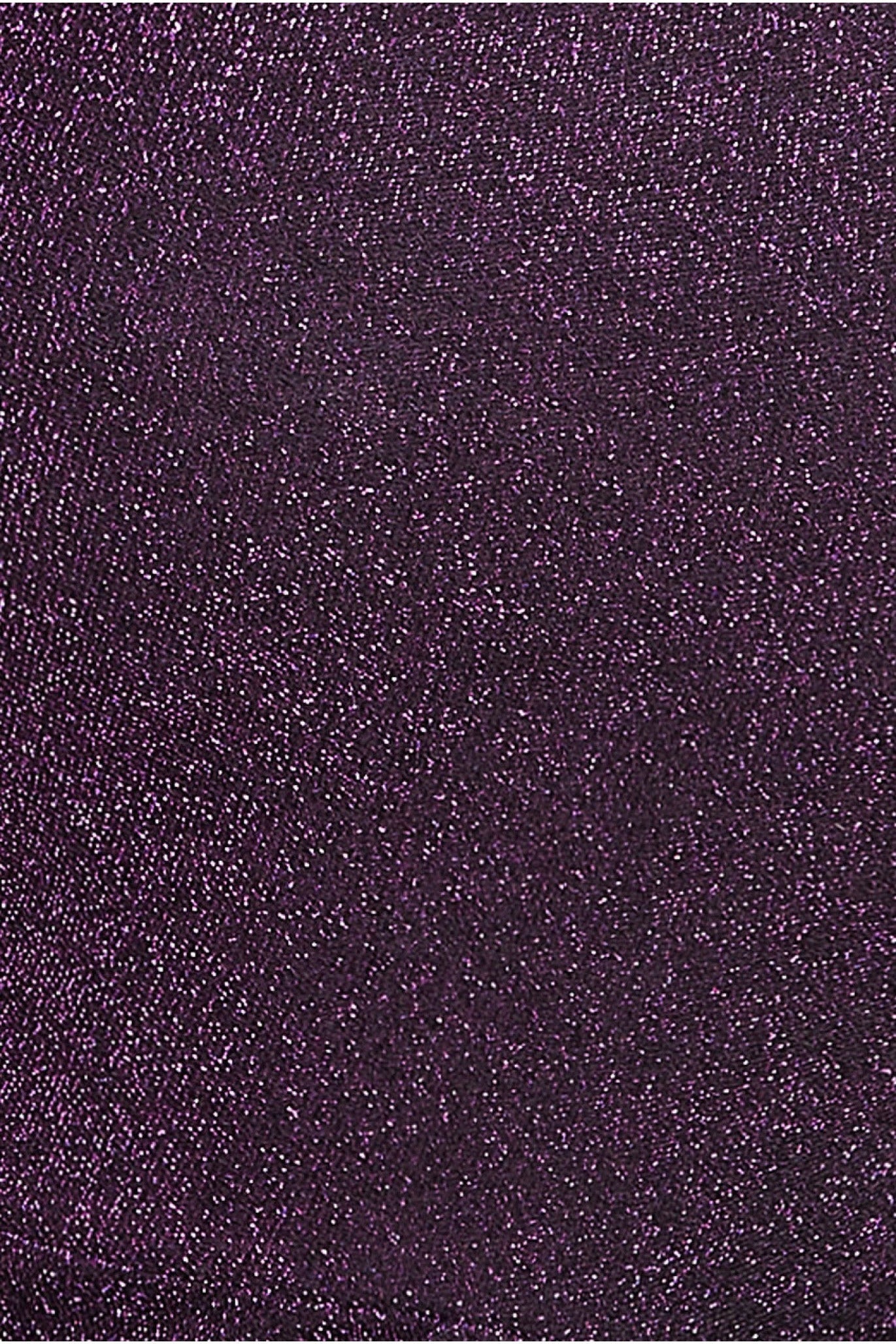One Sleeve Frill Lurex Maxi Dress - Purple DR3693