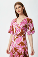 Liquorish Purple Floral Top With Short Sleeves