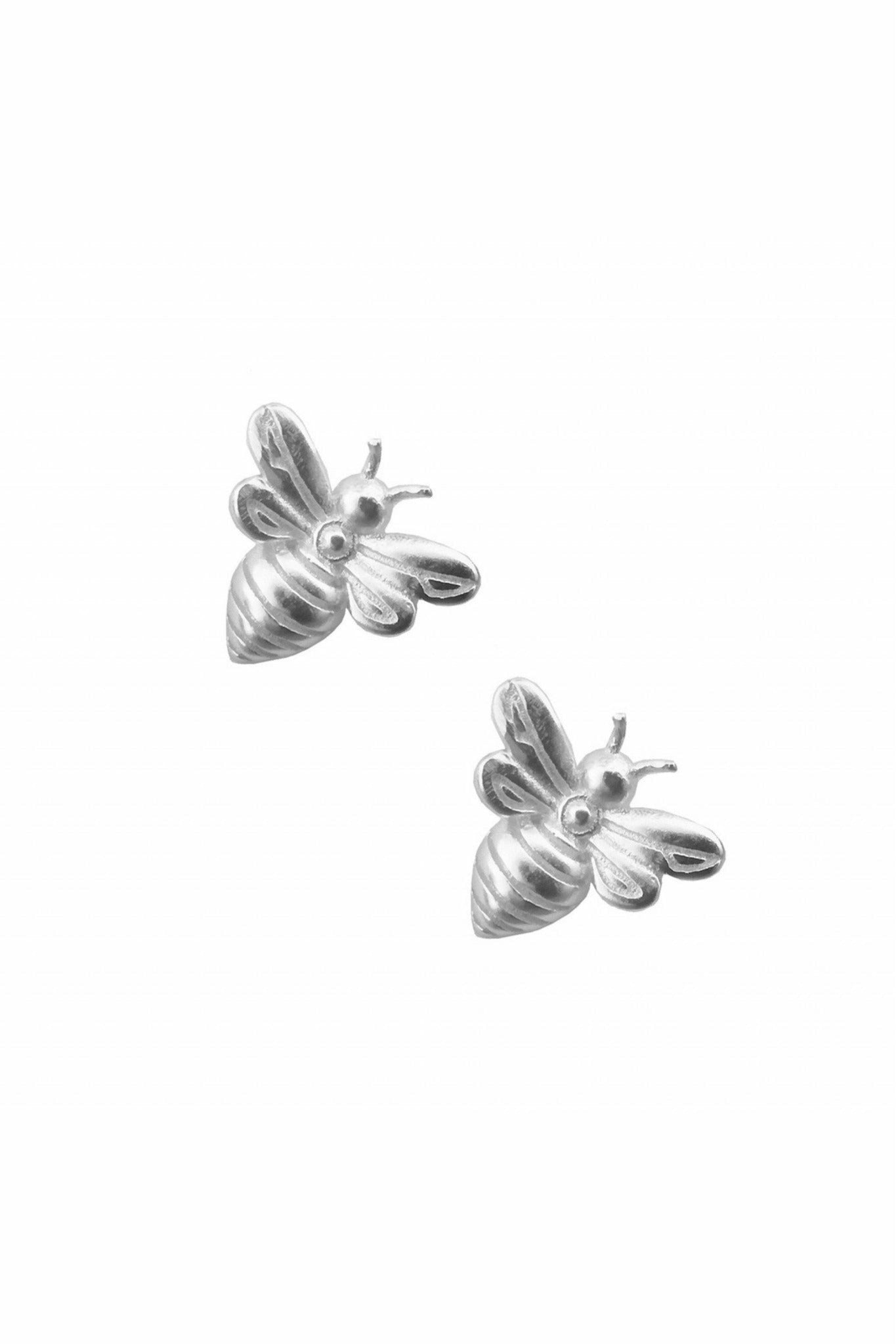 Little bee earring in satin silver EAK29S