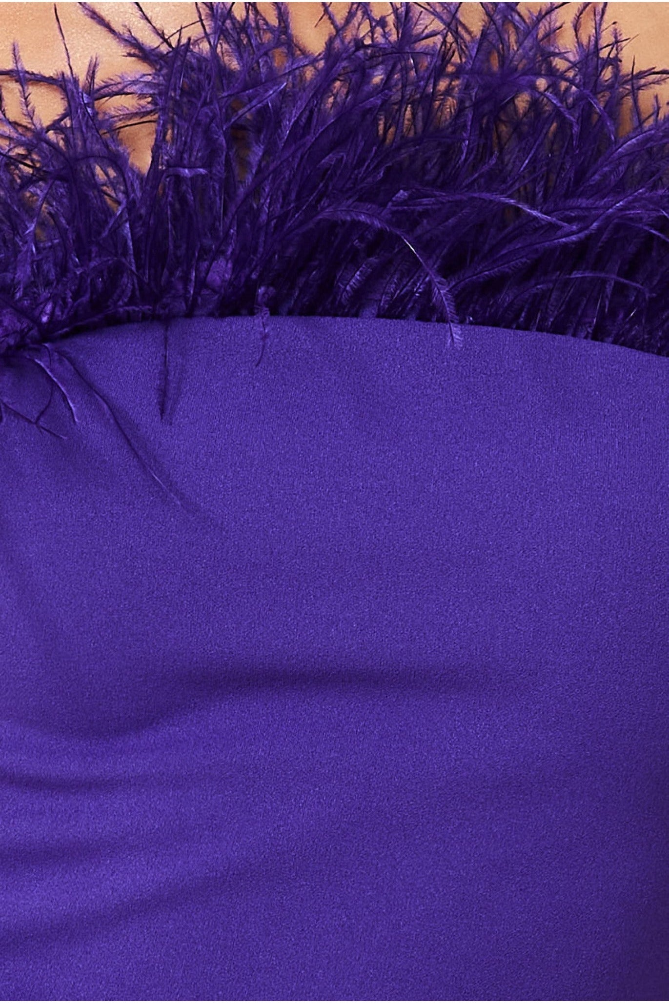 Feather Boobtube Maxi Dress - Purple DR3695